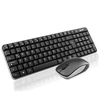 COMBO TECLADO MULTIMEDIA Y MOUSE OPTICO GHIA / GT4000BG / INALAMBRICO / RECEPTOR USB / NEGRO CON GRIS