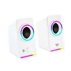 BOCINA GAMER BALAM RUSH GLIMM STYLEB G565 / ALAMBRICA USB / 3.5 MM / CONEXION BT - AUX / SONIDO ESTEREO / 10 W / ILUMINACION LED / BLANCO / BR-937009