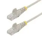 CABLE CAT6 DE 15 CM - DELGADO - CON CONECTORES RJ45 SIN ENGANCHES - GRIS STARTECH